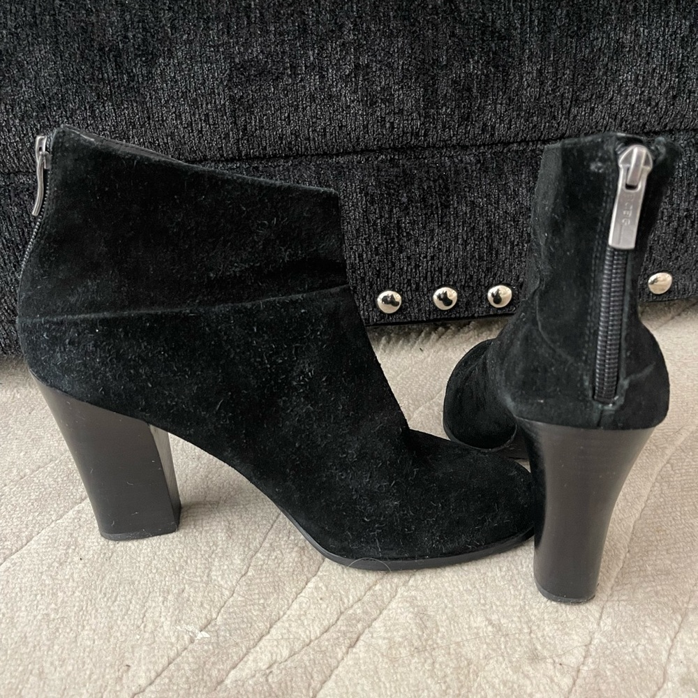 BCBGeneration Black Suede Ankle Booties